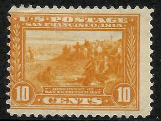 U.  S.  Scott 400 Mh Fine - 1913 10c Org Yellow Panama - Pacific Expo Issue Cv $110