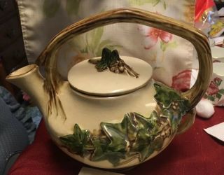 Vintage Mccoy Art Pottery Ivy Teapot