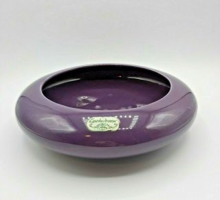 Vintage Haeger Pottery Gardenhouse Purple Shallow Round Shaped Bulb Planter