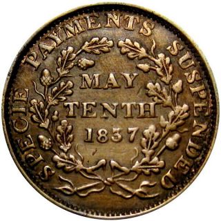1841 Species Payments Suspended Hard Times Token Ht - 68 Low 67