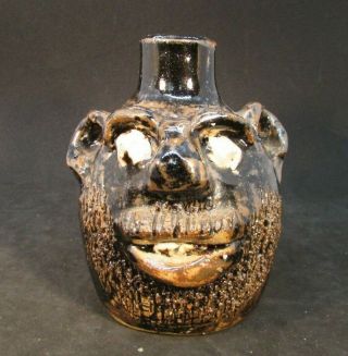 Small Ugly Face Jug - Approx.  5 X 3.  5 X 3.  5 " - Artist Signed 262