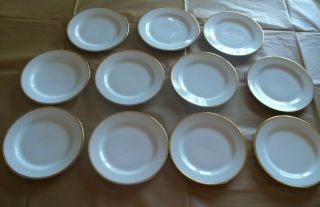 Antique Set Of 11 Gold Band Limoges Bread And Butter/dessert 6 1/4 " Plates