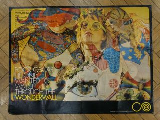 Wonderwall Quad Film Poster Jane Birkin George Harrison Beatles Martin Sharp 60s