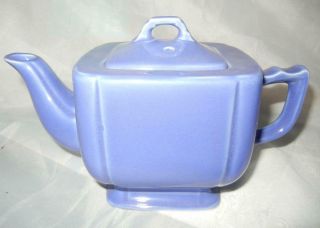 Vintage Homer Laughlin Riviera Mauve Blue Teapot