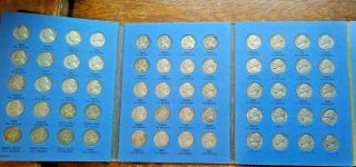 1938 - 1959 P D S Complete Jefferson Nickels Folder 60 Coins W/ 11 Silver Coins