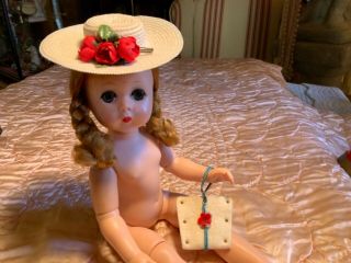 1950’s Madame Alexander Doll Lissy Straw Hat And Purse