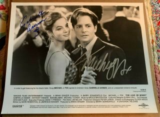 Michael J.  Fox Signed Autograph Photo For Love Or Money Gabrielle Anwar