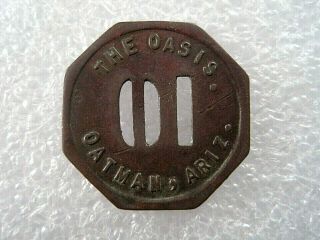 Vintage The Oasis Oatman Arizona 10 Cent Trade Token Coin