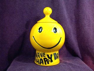 Mccoy Cookie Jar Have A Happy Day Yellow Smiley Face