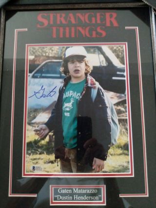 Gaten Matarazzo Autographed Photo " Stranger Things " Signed Beckett Authenticated