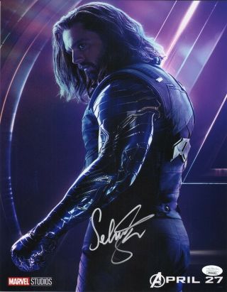 Sebastian Stan Authentic Hand - Signed Avengers Infinity War 11x14 Photo (jsa)