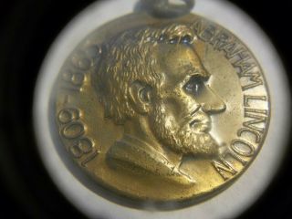 US Trade Token Abraham Lincoln 1909 Illinois Watch Co.  High Relief 2