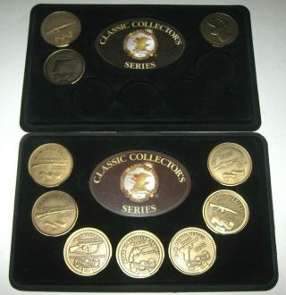 Nra Classic Collector Series Firearms Set,  10 Coins,  2 Holders Nat 