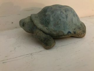 A Vintage Peter’s Pottery Cobalt Blue & White Turtle (mccarty’s Protege) (1999)
