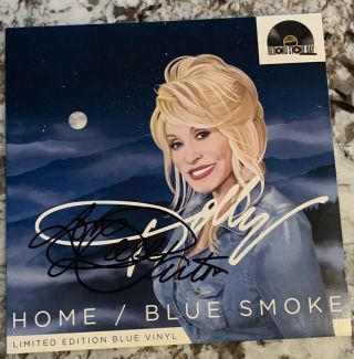 Dolly Parton 45 Record Album Picture Sleeve Autograph Signed Lim.  Ed Blue Vinyl
