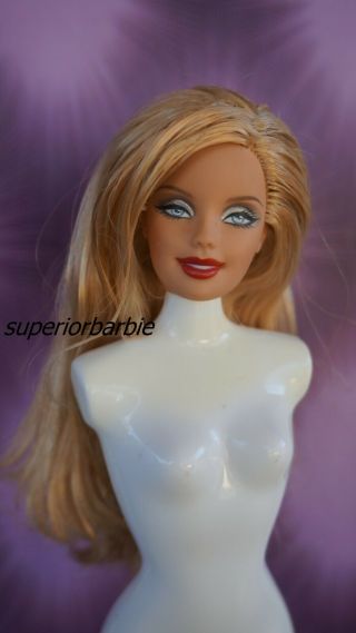 Barbie Model Muse Jeff Gordon Nascar Blonde Doll Head
