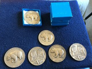 (10) Vintage 1969 Maco California Bicentennial 1769 - 1969 Medallions