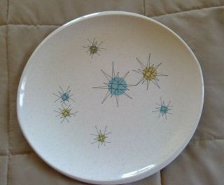 Franciscan Atomic Starburst Luncheon Plate 9.  5 ",  Very Rare,  Gladding Mcbean & Co