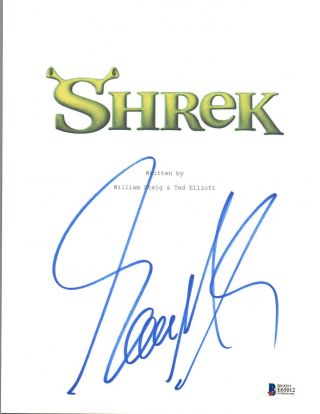 Eddie Murphy Signed Autographed Shrek Movie Script Beckett Bas