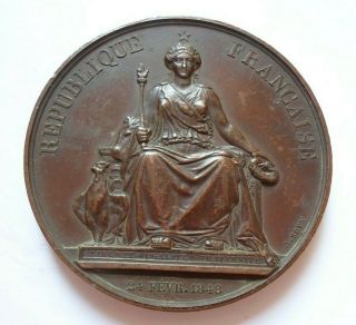 France / 1849 Agriculture Exposition French Historic Medal By Bovy