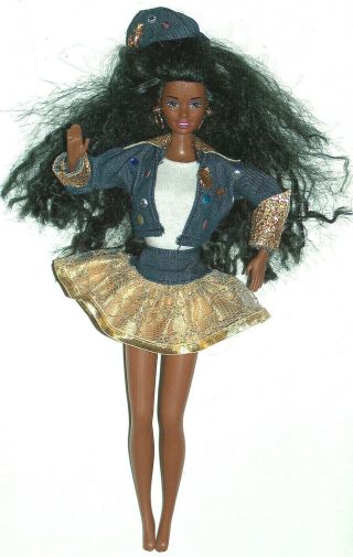1987 Barbie African American Christie Doll Talks About Going Dancing,  Mall W Ken
