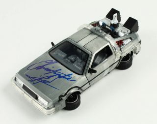 Christopher Lloyd Signed Back To The Future 1:24 Diecast Delorean Autograph Bas