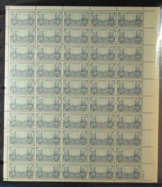 Us Scott 788 Pane Of 50 Army Robert E Lee And Stonewall Stamps 4 Cent Face Mnh