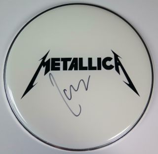 Lars Ulrich Metallica Signed Autograph 12 " Drum Head Drumhead
