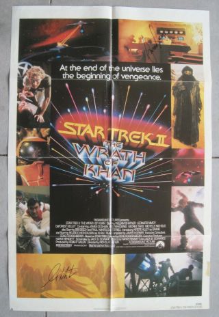 William Shatner,  Leonard Nimoy Autographed Star Trek 2 1 - Sheet Movie Poster