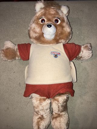Vintage Teddy Ruxpin Worlds Of Wonder Bear 1985 Partially