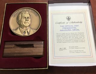 2001 Medalcraft Bronze George W Bush Inauguration Medallion