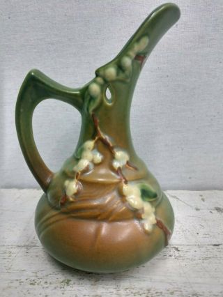 Roseville Pottery 1947 Fern Green Snowberry Ewer 1tk - 6