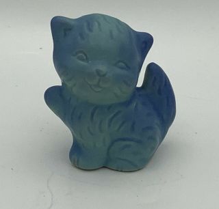 Vintage Van Briggle Cat Green With Hints Of Blue Signed