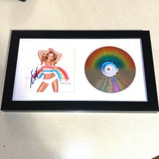 Mariah Carey Signed Autographed Rainbow Cd Booklet Framed Display Beckett