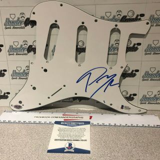 Post Malone Signed Autographed Strat Guitar Pick Guard - Beckett Bas Psycho