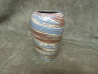 Vintage Arkansas Made Niloak Art Pottery Mission Ware Swirl Vase 6 Sm Medium