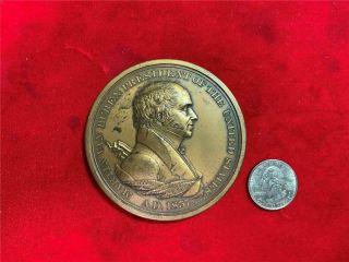 Vintage U.  S.  President Martin Van Buren 1837 Peace High Relief Bronze Medal
