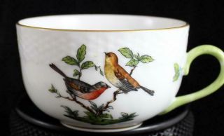 Herend Rothschild Bird (ro) Flat Cup (no Saucer) Piece 1726 - M9a A,