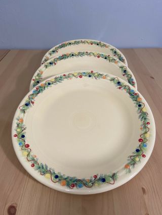Fiestaware Set Of 4 Christmas Plates - Homer Laughlin China - -