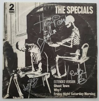 The Specials Band Signed Ghost Town 12 " Single Vinyl Record Ska Legends Rad
