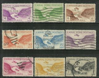 U.  S.  Possession Canal Zone Airmail Stamps Scott C6 - C14 Issues - Set 14