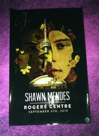 Shawn Mendes Hand Signed Autograph 11x17 Poster Toronto Concert