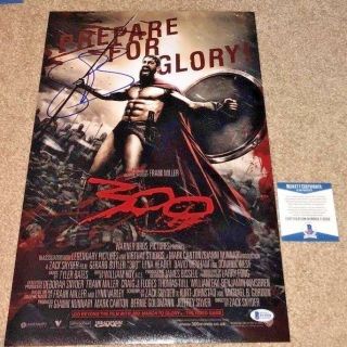 Gerard Butler Signed 12x18 Movie Poster Photo 300 Leonidas This Is Sparta Bas A