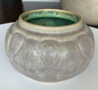 Vintage Fulper Art Pottery Arts And Crafts Bowl Egg And Dart Design Shape 81a