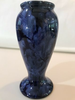 Vintage Brush Mccoy Pottery Vase,  Blue Onyx 745,  1924