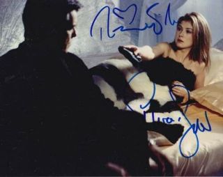Rosamund Pike & Pierce Brosnan 007 James Bond Double Signed Cast Autograph Dad
