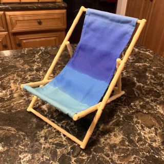 Authentic Retired American Girl Doll Blue Folding Beach Chair Replacement