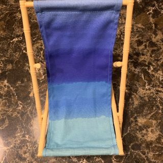 Authentic Retired American Girl Doll Blue Folding Beach Chair Replacement 2