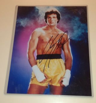 Sylvester Stone Rocky Balboa Signed 8 X 10 Photo
