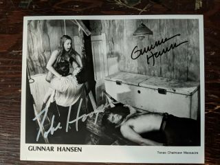 Gunnar Hansen Tobe Hooper Signed Photo Texas Chainsaw Massacre Leatherface